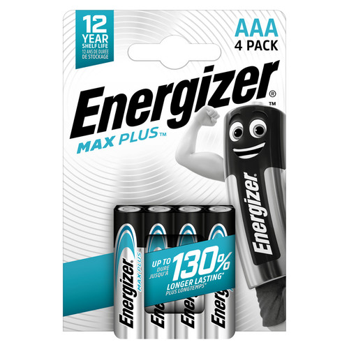 Pack energizer max plus - 4, aaa