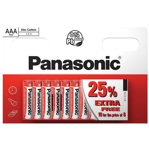 Panasonic zinc carbon aaa - zinc,